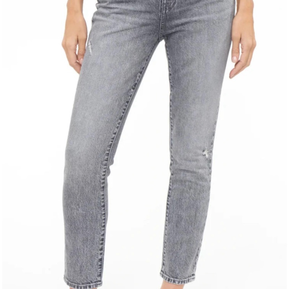 Pistola Ankle-Cropped Gray Jeans